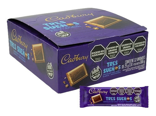 Cadbury Chocolate Tres Sueños Sin TACC Tableta 25g Caja X12u 0