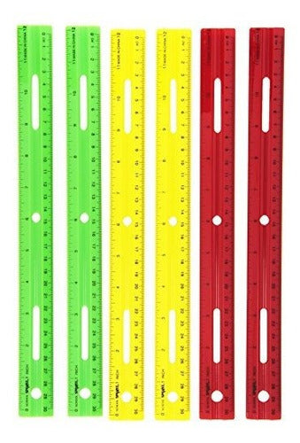 School Smart Lightweight Plastic Ruler, 12 in 0