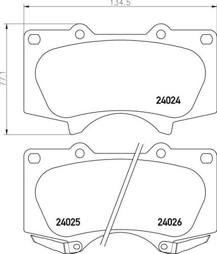 Mintex Brake Pad Set for Toyota Hilux SW4 (05') 05/18 1