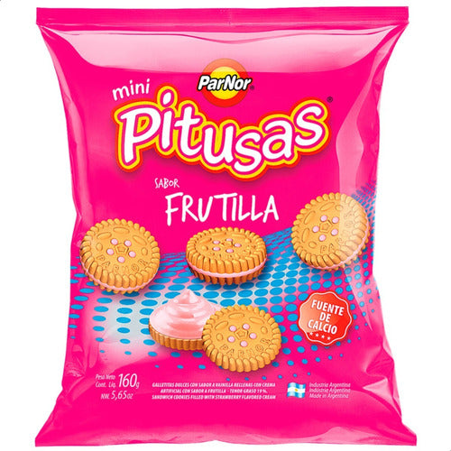 Pitusas Strawberry Mini Filled Cookies - Pack of 6 1