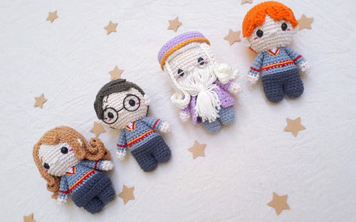 Pipelino Chibi Harry Potter, Hermione, Ron and Dumbledore Set 5