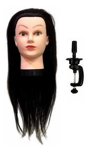 Belprof Practise Head 70% Natural Hair 50cm Long Hair Salon Stand 0
