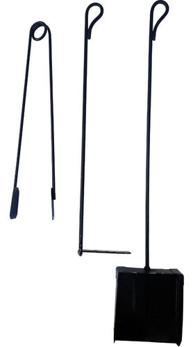 Parrilla Juegos Grill Set 3 Pieces - Iron Spatula, Tongs, and Poker 0