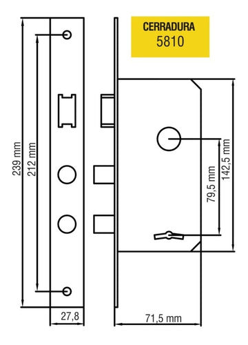 Elisil Cerradura 5810 Buje Ac. Zincgrip - Ferrejido 1