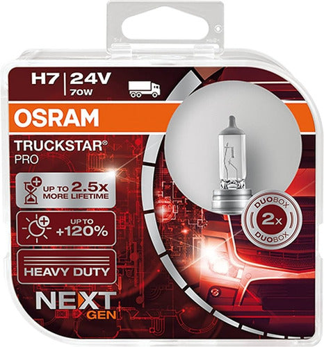 Osram H7 Truck Light 24V 70W Super Bright + Light + Life 0