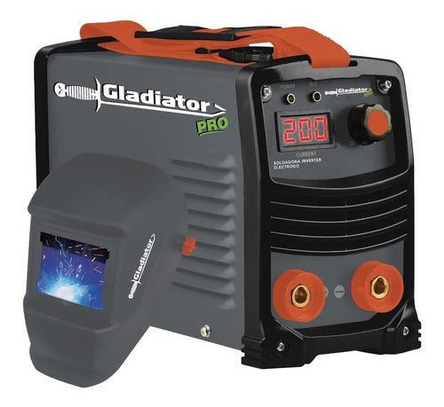 Gladiator Kit Soldadora Inverter 200A + Careta Fotosensible IE7200 Plaza 0