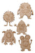 10 Monstruitos Monstruos 10cm Fibrofacil Mdf Personajes 0