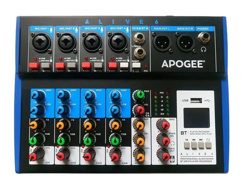 Apogee Alive 6 USB Bluetooth Phantom Power Analog Mixer Console 0