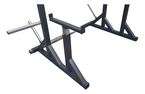 Cattani Fitness Rack Soporte Sentadillas Gym Peso Muerto Con Porta Discos 1