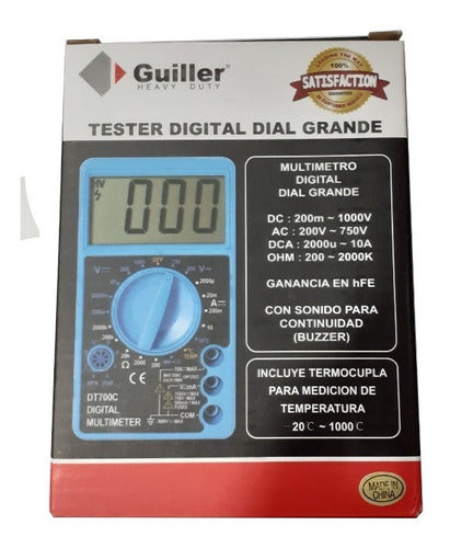 Guiller Tester Multimetro Digital Temp Dial Grande DT700C 1