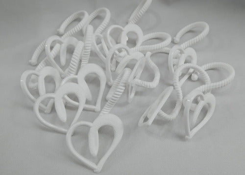 Supertelas Decorative Shower Curtain Hooks x 12 Units Plastic 1