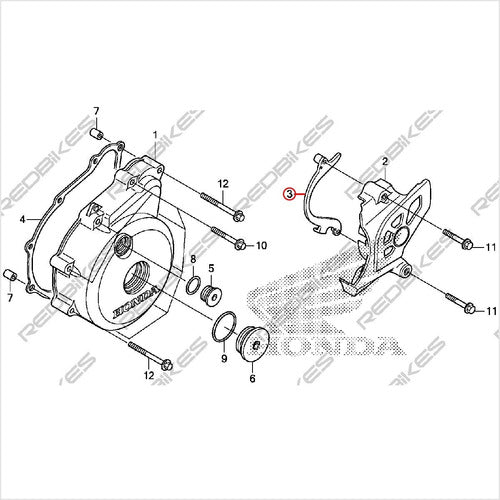 Guia Metal Cadena Tapa Piñon Honda Xr 125 L 2014 Original Sg 1