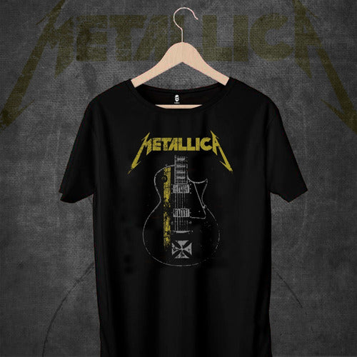 Old Skull Remera Metallica Guitarra 100% Algodón Premium Peinado 1