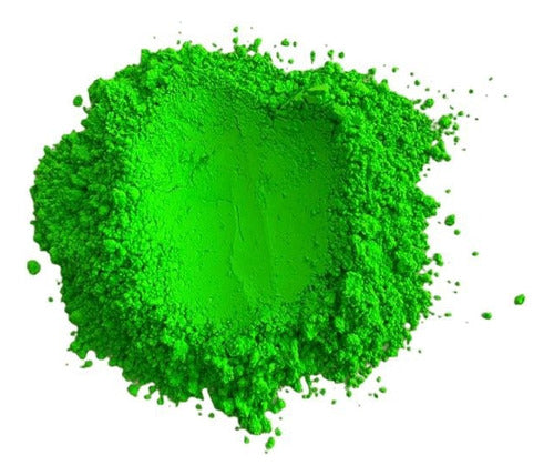 Pigmento Verde Fluor Orgánico En Polvo 250 Gms. Colorante 0