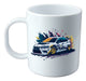 EXXE White Personalized Sublimated Car Drawing Plastic Mug 0