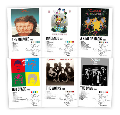 Posters Queen Albums A4 14 Unidades 1