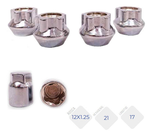Anti-Theft Wheel Security Nuts - Nissan Frontier 2