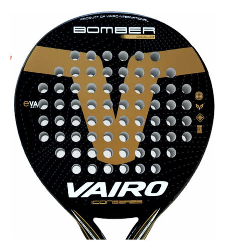 Vairo Paleta Padel 8.3 Bomber Gold Nueva Serie | Favio Sport 0