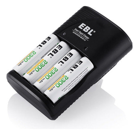 EBL 4 Fast LCD Battery Charger for AA AAA 9V NiMH Batteries 5