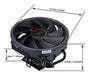 DS Leddess Black CPU Cooler - High-Performance CPU Fan with RGB Lighting 4