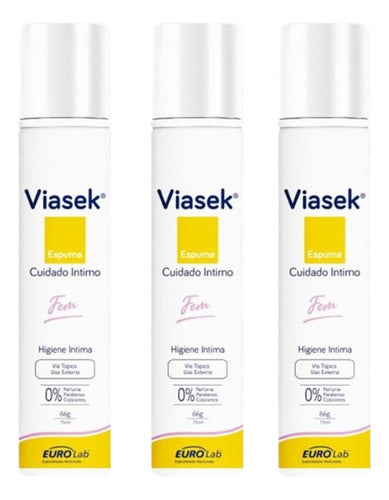 Viasek Intimate Foam Intensive Care 75ml - Combo X3 1