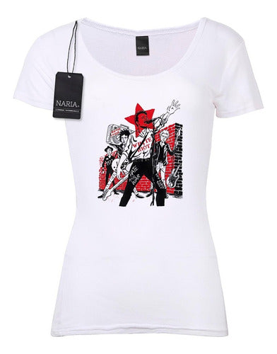 Naria Store Remera Dama The Clash Dibujo Art Logo - Mutc2 0