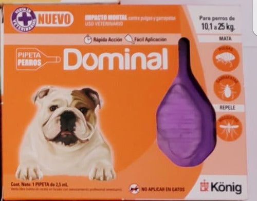 Pipeta Antipulgas Y Garrapatas Dominal Perro 10-25kg 0