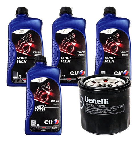 Elf Benelli 300 Service Kit Filter + 4 Synthetic Oils 0