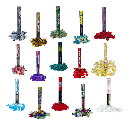 Party Store Cannon Paper Shooter - Heart Metallic 0