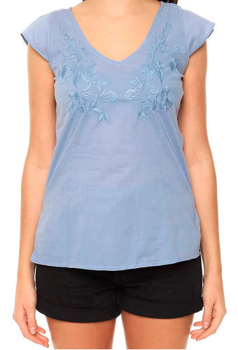 Spiga 31 Blusa Mujer Bordada Sin Manga Camisa Remera Importada #60347 1