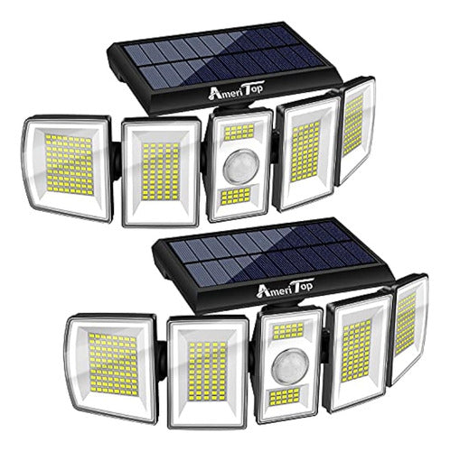 Ameritop Solar Lights for Outdoors - 300 LED 7000K Lights 0