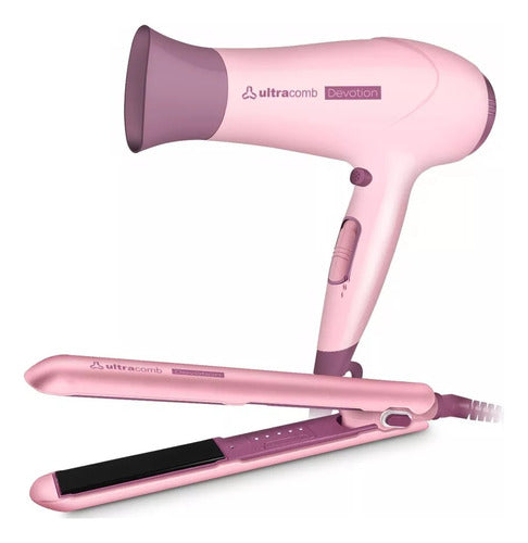 Ultracomb Devotion Hair Dryer and Straightener Combo 0