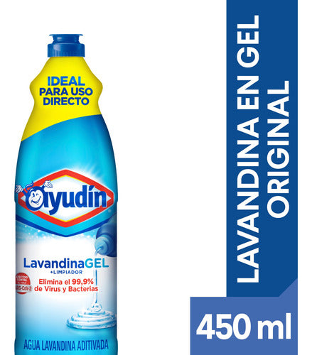 Pack X 12 Unid. Lavandina  Gelorigin 450 Ml Ayudin Lavandin 1