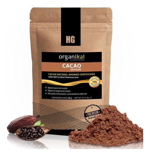 Organikal Pack X3 Cacao En Polvo X50g 0