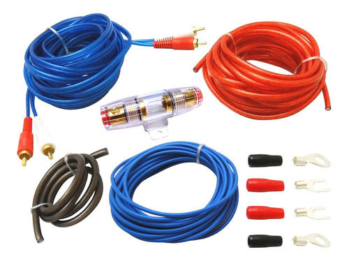 Kit De Cables Para Potencias 800w Rms 10 Gauges Fusible Rca 0