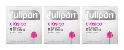 Tulipán Latex Condoms Classic 3 Boxes x3 Units Discreet 0