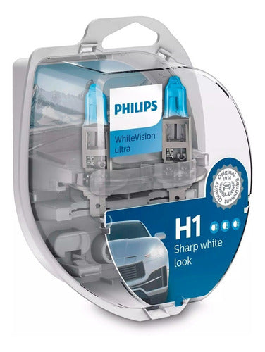 Philips H1 White Vision Ultra Kit 2 Lamps 12V 55W + W5W 0