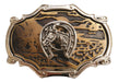 Western Horse Shoe Cowboy Country Belt Buckle 1