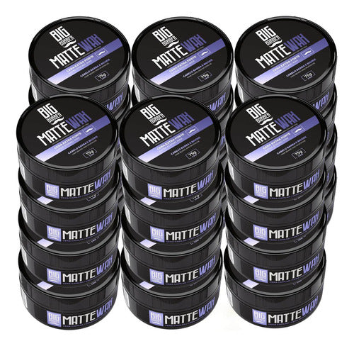 Cera Capilar Matte Wax Big Barber 75g Efeito Seca Kit 24 Un 0