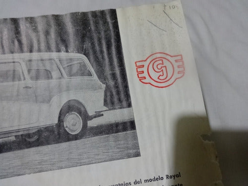 Antiguo Folleto Publicitario Isard 700 Kombi Auto Clasico 6