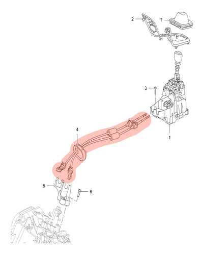 Cable Comando Cambio Cruze 1.8 16v 2.0 Vcdi 1