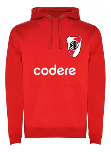 MA_INDUMENTARIA Buzo Rojo River Plate - Hoodie Unisex - Canguro - Futbol 2