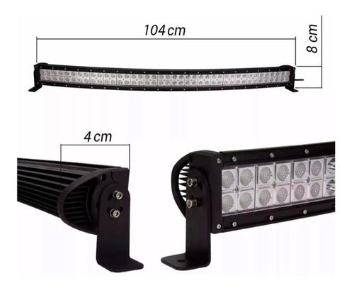 MS Barra Led 80 Leds 240W Curved Off Road Truck 4x4 1