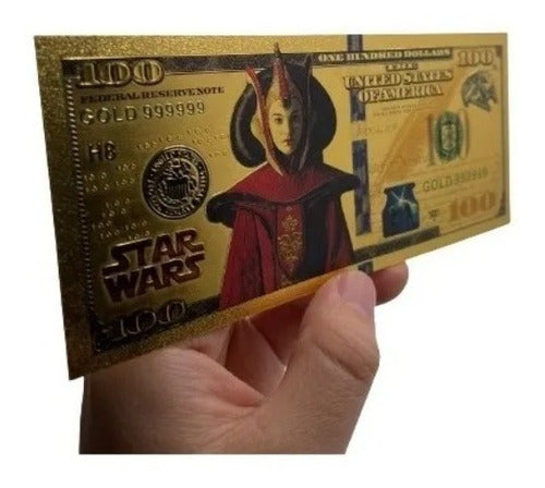 Billete Plata 100 Dolar De Coleccion Star Wars Padme Amidala 0