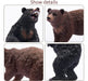 Toymany 6pcs Bear Animal Figures, Realistic Forest Animal Be 3