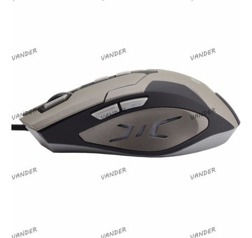 VANDER USB Wired Gaming Mouse Blue LED Illuminated 3600 DPI 5