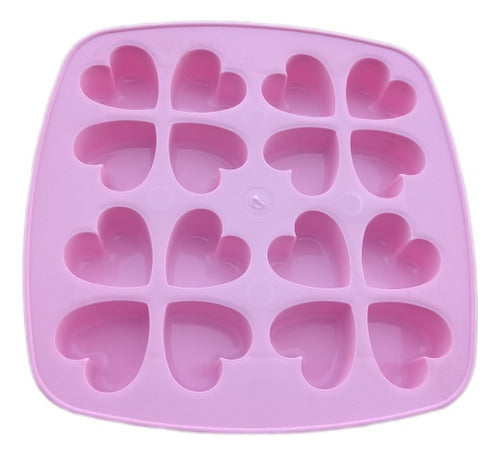 LaserShop Heart-Shaped Ice Cube Tray - Set of 2 1