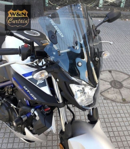 Parabrisas Negro Yamaha Mt03 V2 Curtain Um 1