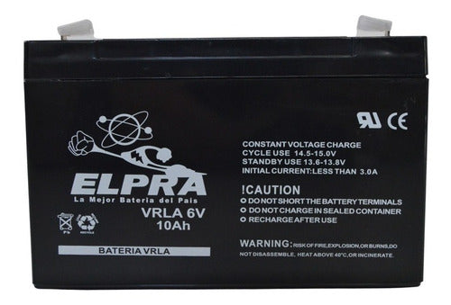 Elpra Rechargeable Battery for Toys VRLA Gel-AGM 6V 10Ah 1