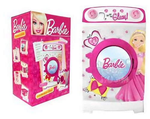 Lavarropas Barbie Original Con Tambor Accesorios Y Stickers 0